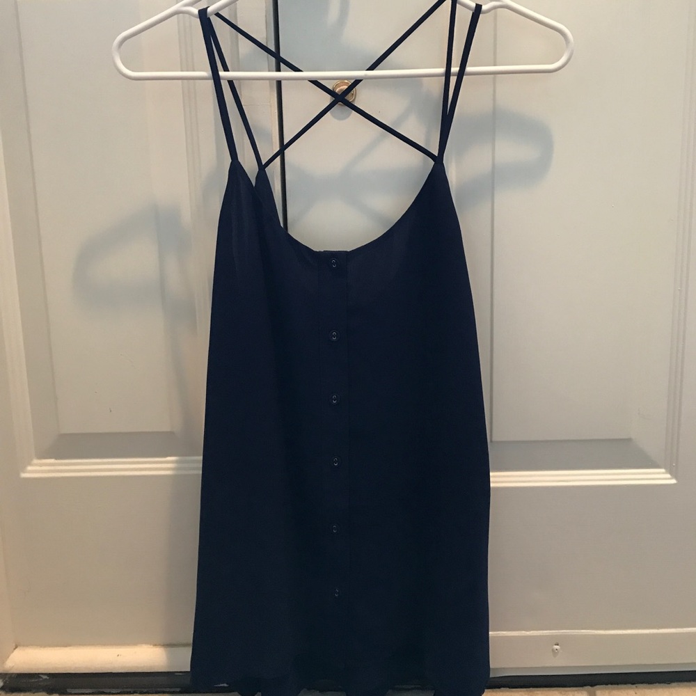 Haute Hanger navy blue tank