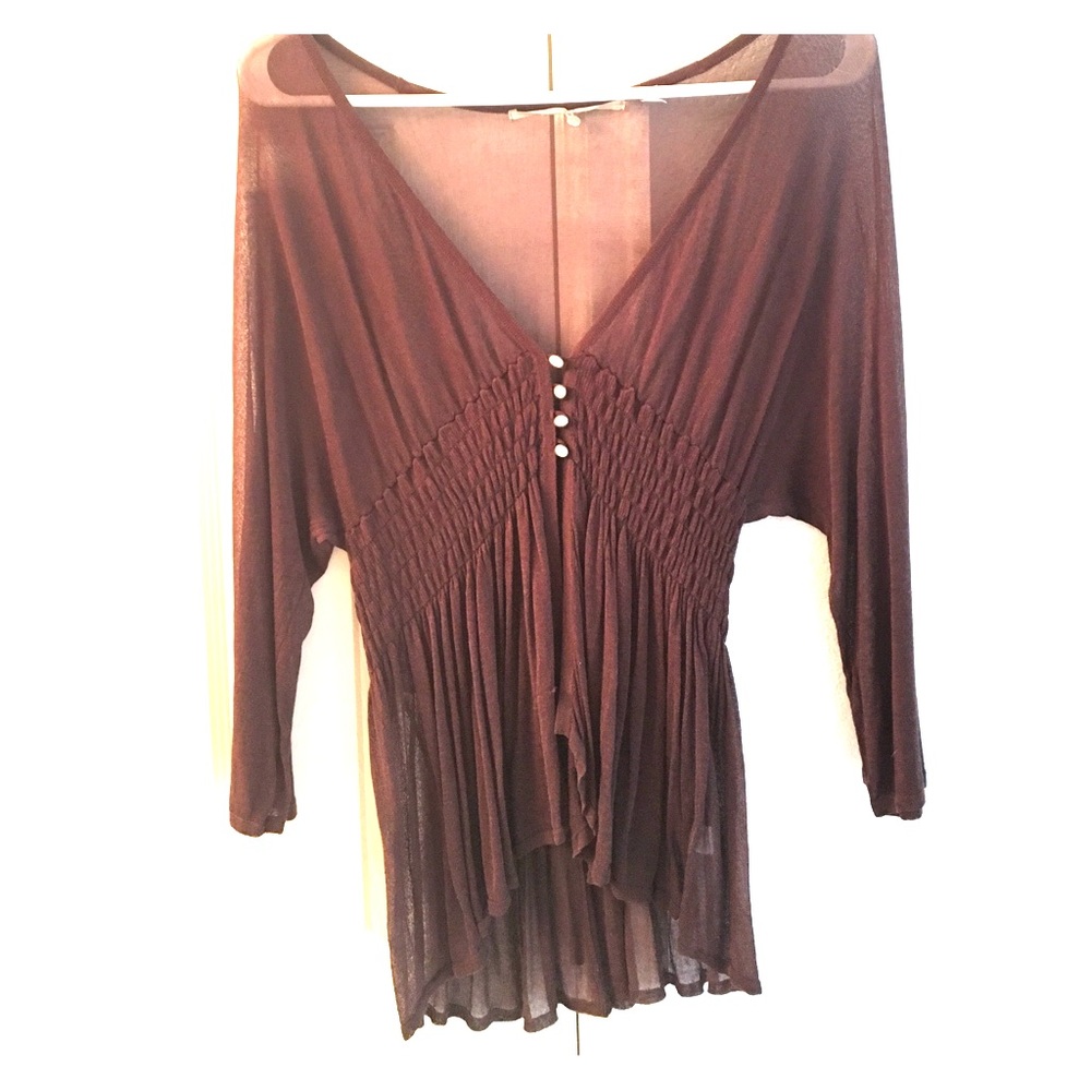 Anthropologie sheer boho cardigan