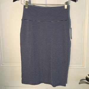 XS LLR Cassie skirt blue and white