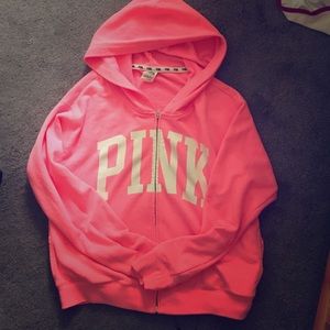 VS Pink Zip Up Hoodie