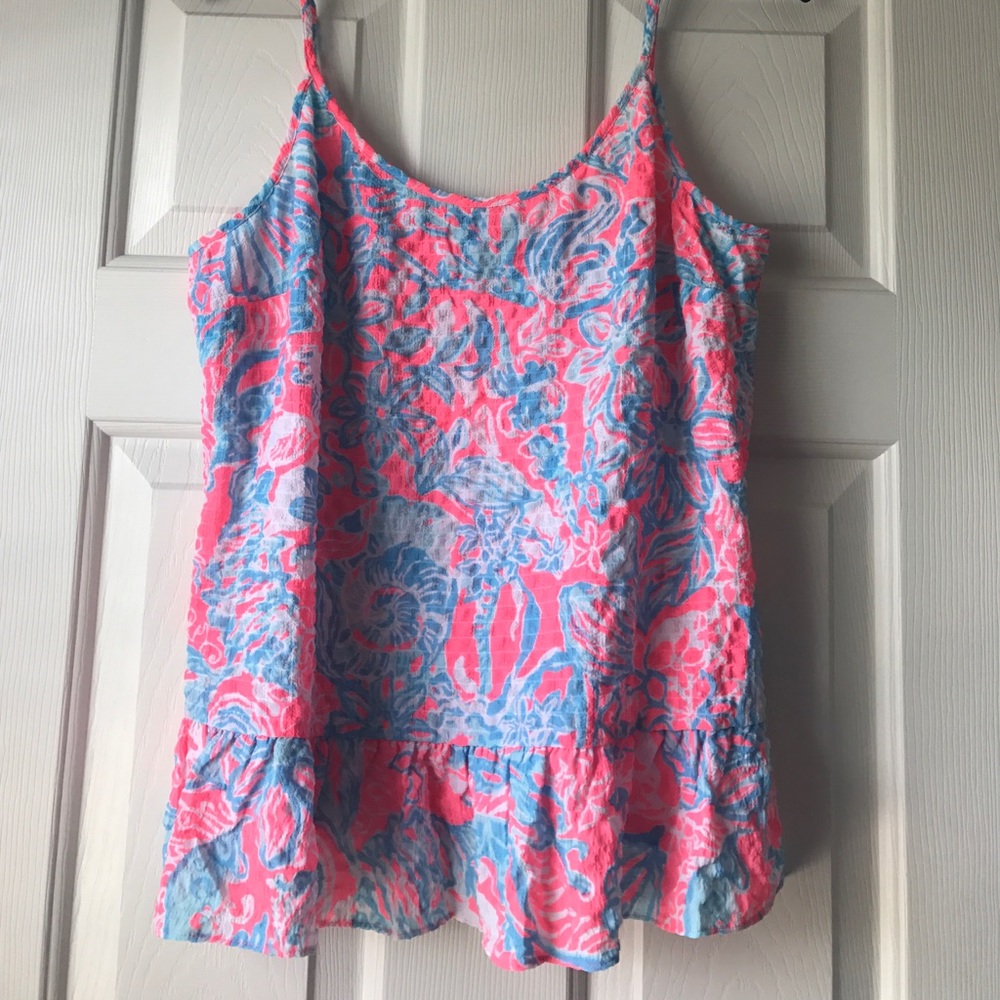Lilly Pulitzer ruffle tank top