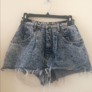 Vintage Distress High Waisted Shorts
