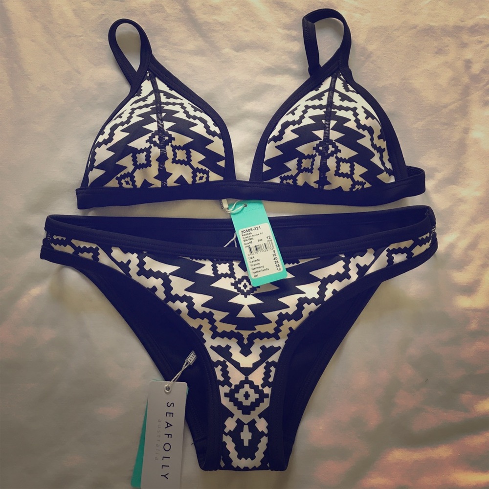 SeaFolly Bikini Kasbah Scuba Tri - US size 8