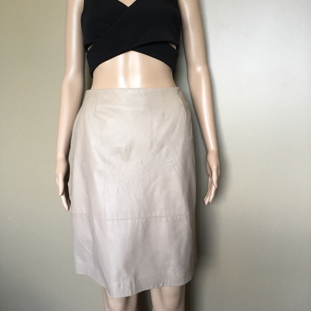 MAX MARA leather pencil skirt