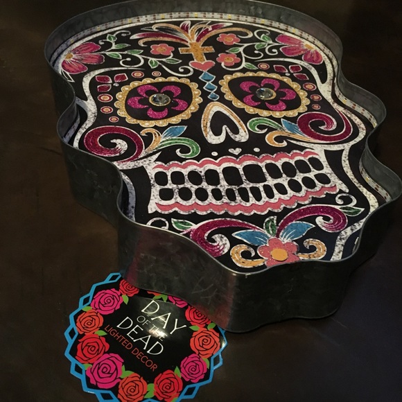 Sugar Candy Skull Skeleton Day Of The Dead Light - Picture 4 of 6