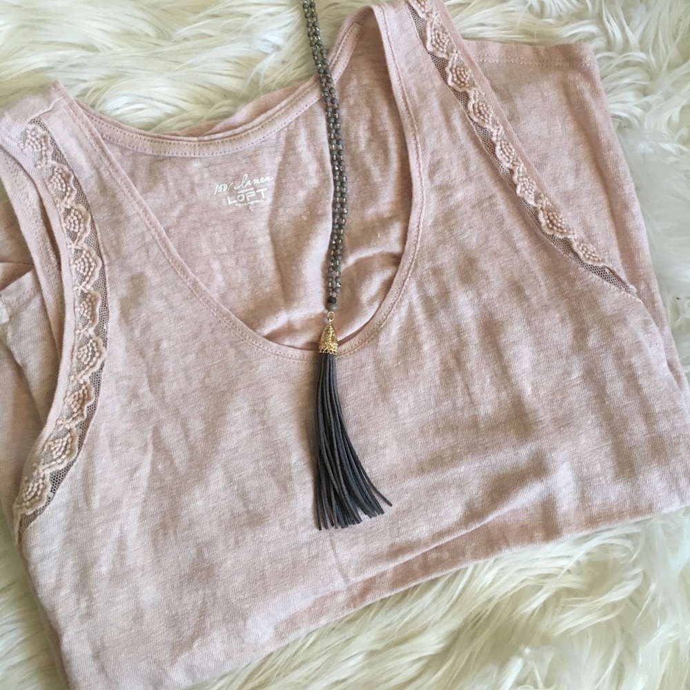 :: loft 100% linen tank ::