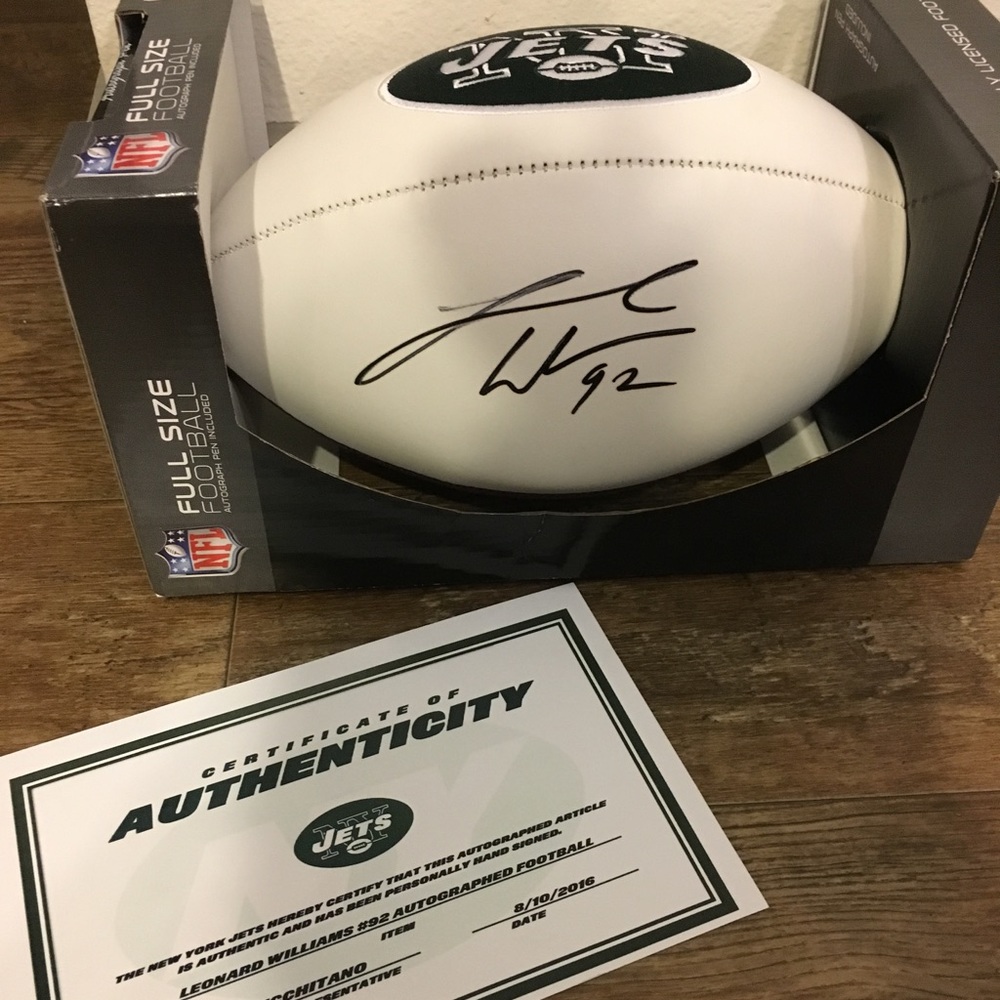 New York Jets Autographed Football