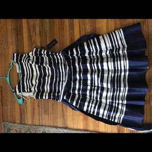 Nautical navy stripe dress