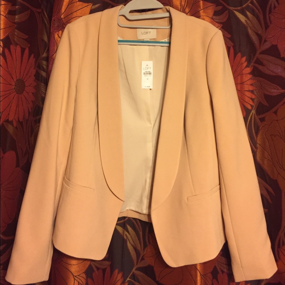 NWT Loft Blazer - Size 10 - Tan/Cream