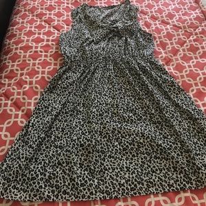 Black & Grey Leopard Print Dress