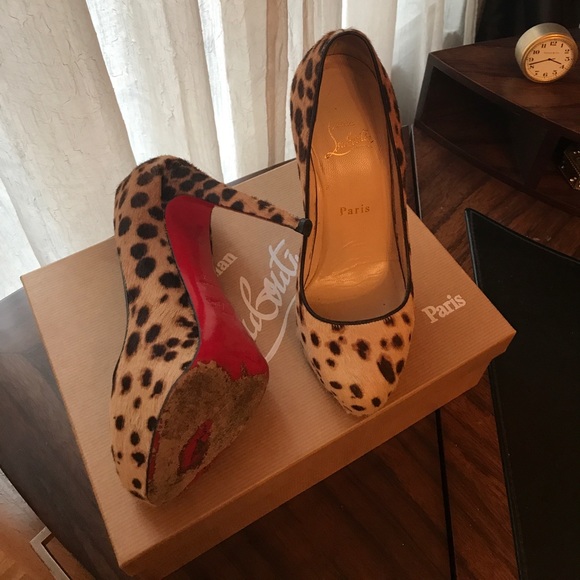 Leopard Print Pony Hair Christian Louboutins - Picture 3 of 8