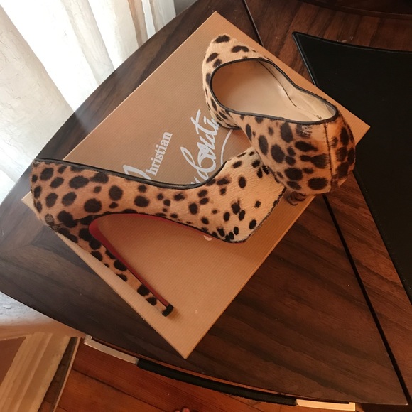 Leopard Print Pony Hair Christian Louboutins - Picture 5 of 8