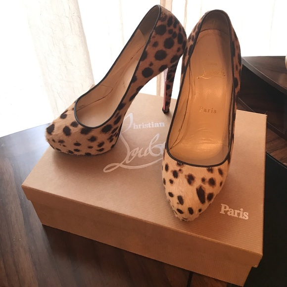 Leopard Print Pony Hair Christian Louboutins - Picture 8 of 8