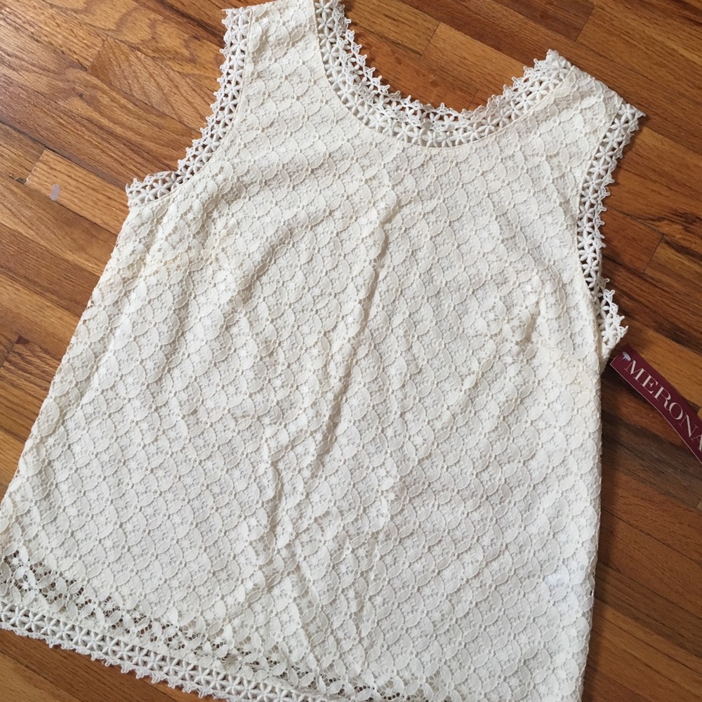 NWT White Lace Top