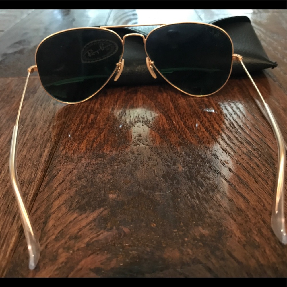Green Polarized Aviator Ray-Ban - Picture 3 of 5