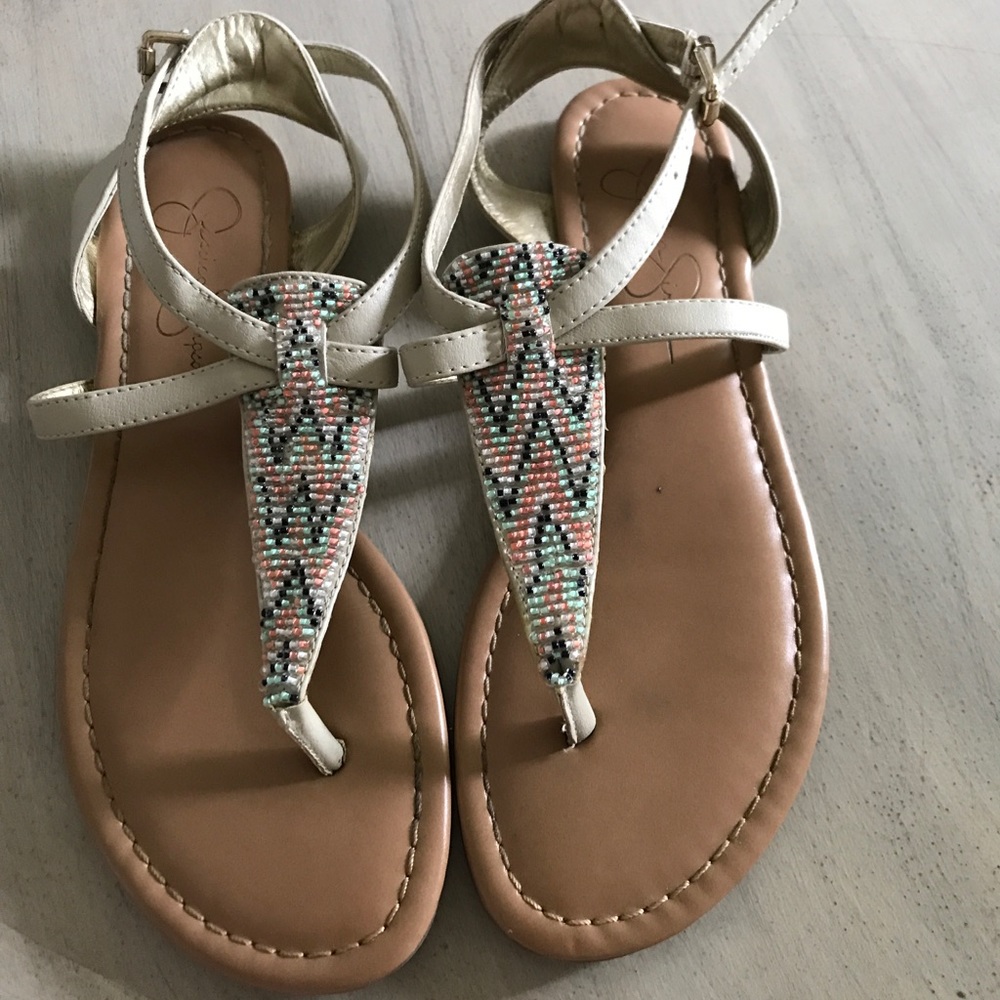 Beaded boho Sandals 6.5