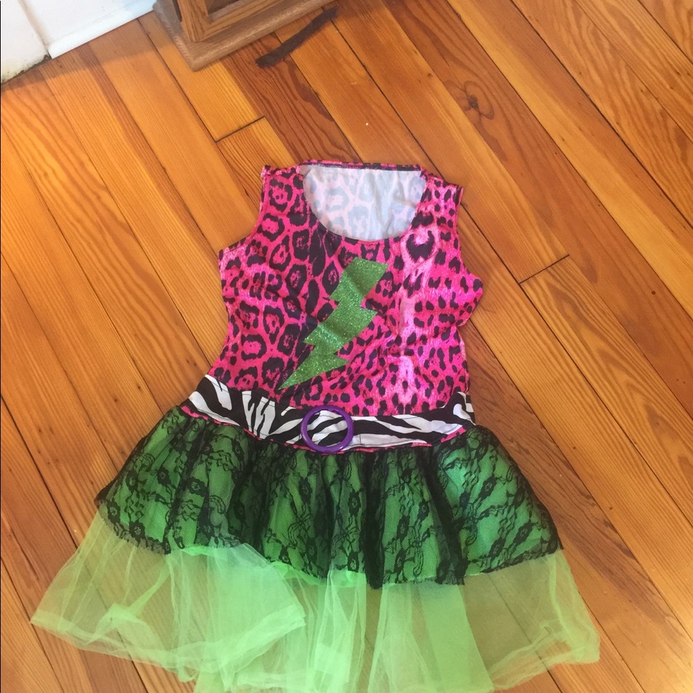 Girls 80's costume juniors small