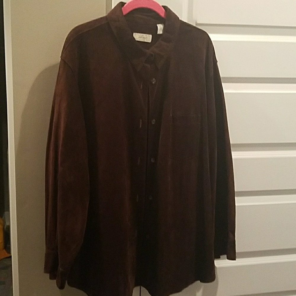 Great chocolate brown suede shirt jacket