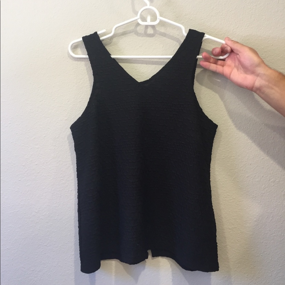 Black Anthropologie tank top.