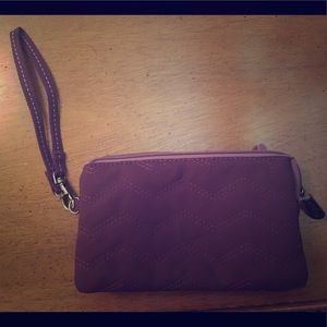 Purple thirty-one wristlet