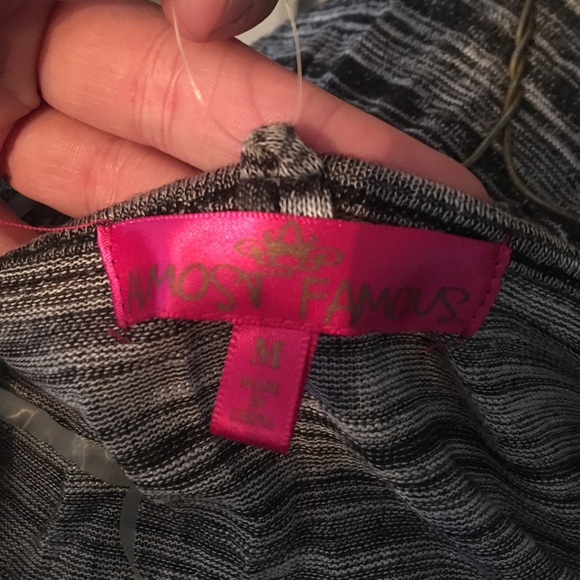 Almost Famous Black and White top Medium - Picture 4 of 5