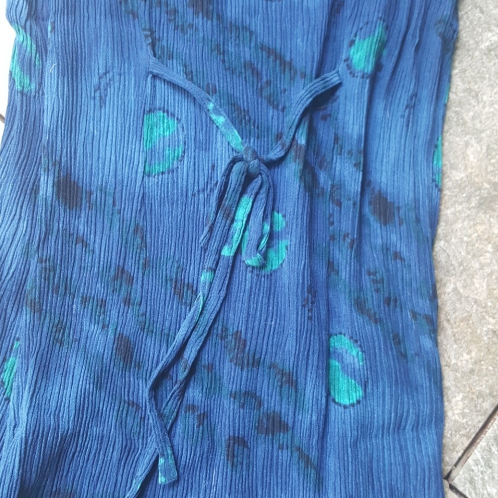 Blue Patterned Dress - image 7