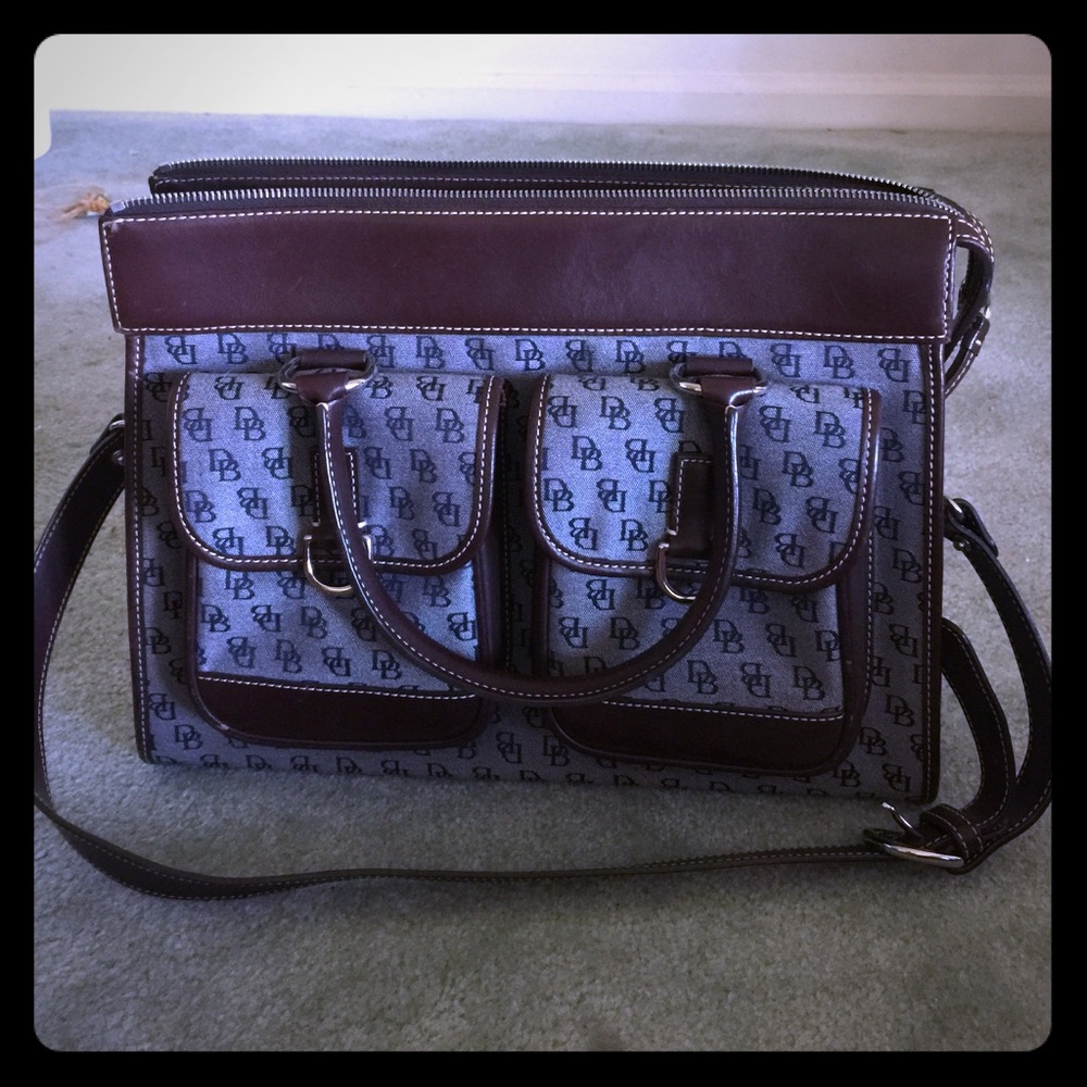 Authentic Dooney and Bourke Double Pocket Tote