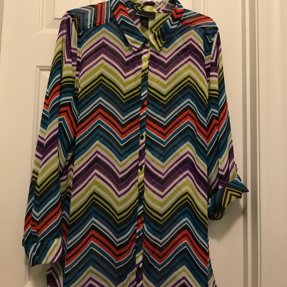 Lane Bryant Chevron Blouse