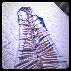 Language tie dye maxi dress