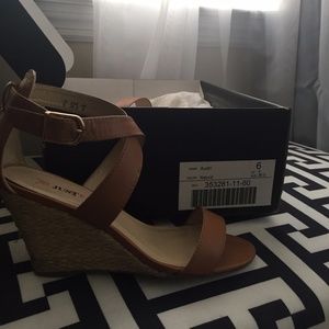 Little Brown Strap Wedges