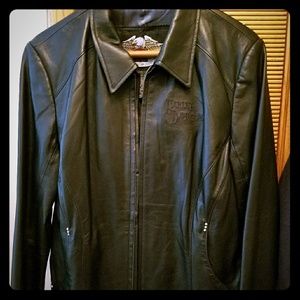 HD Leather Jacket w/Swarovski Crystals Back