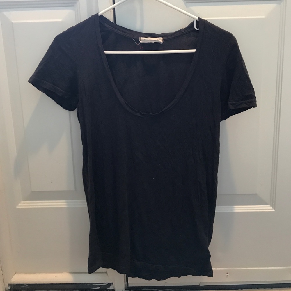 Classic black scoop neck tee
