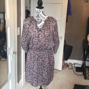 Express Pink & Grey Cheetah Dress