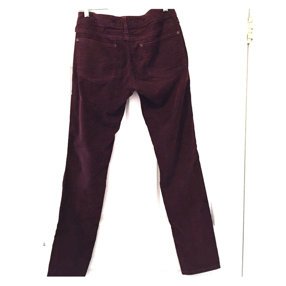 Free People Burgundy Skinny Corduroys