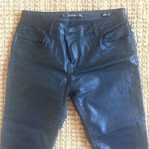 Zara waxed denim jeans size 4