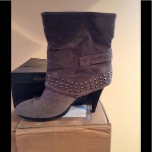Grey Ankle high boots