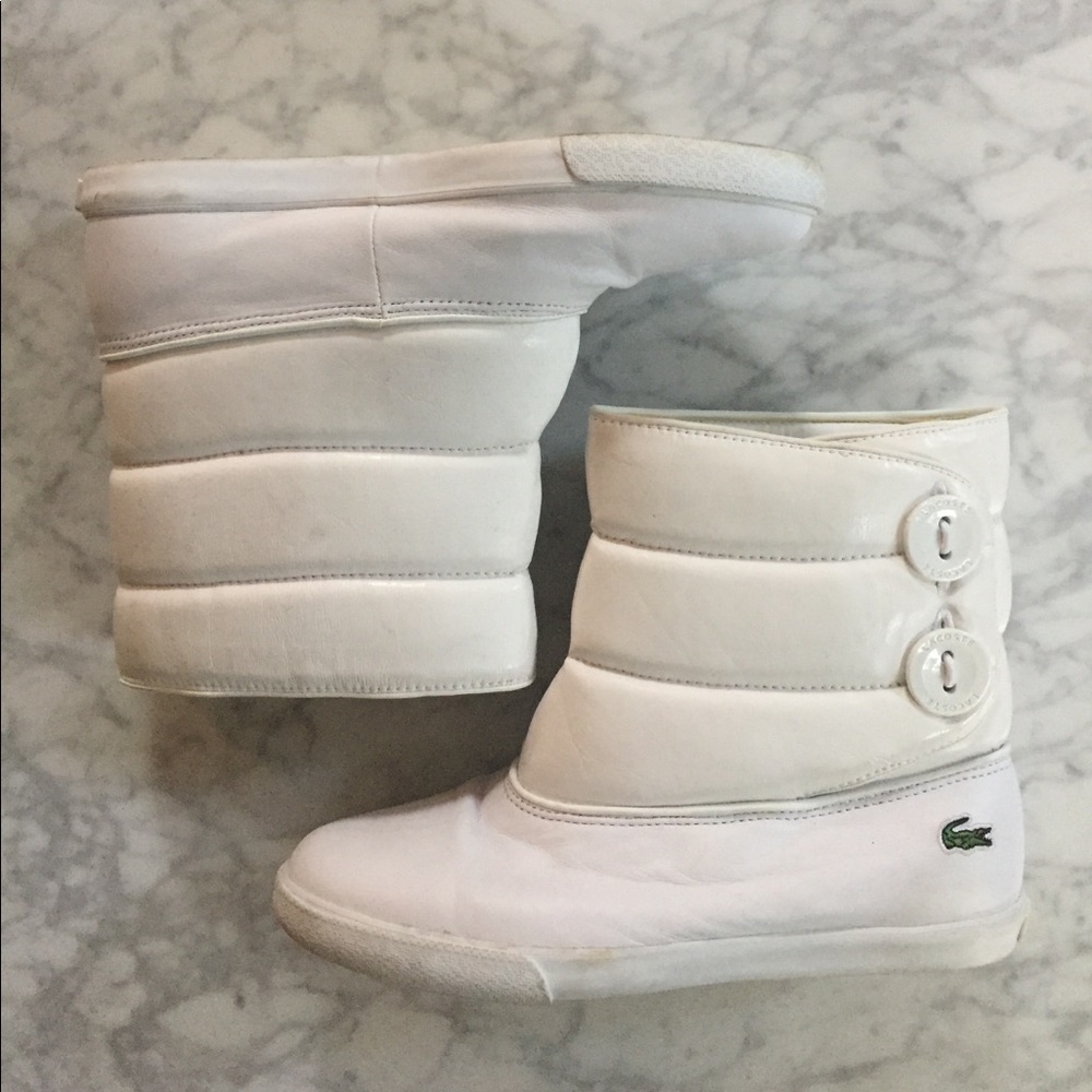 Lacoste Bundle Shine white boots