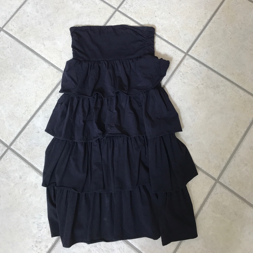 JCrew ruffle strapless dress