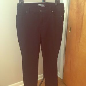 Black straight leg denim