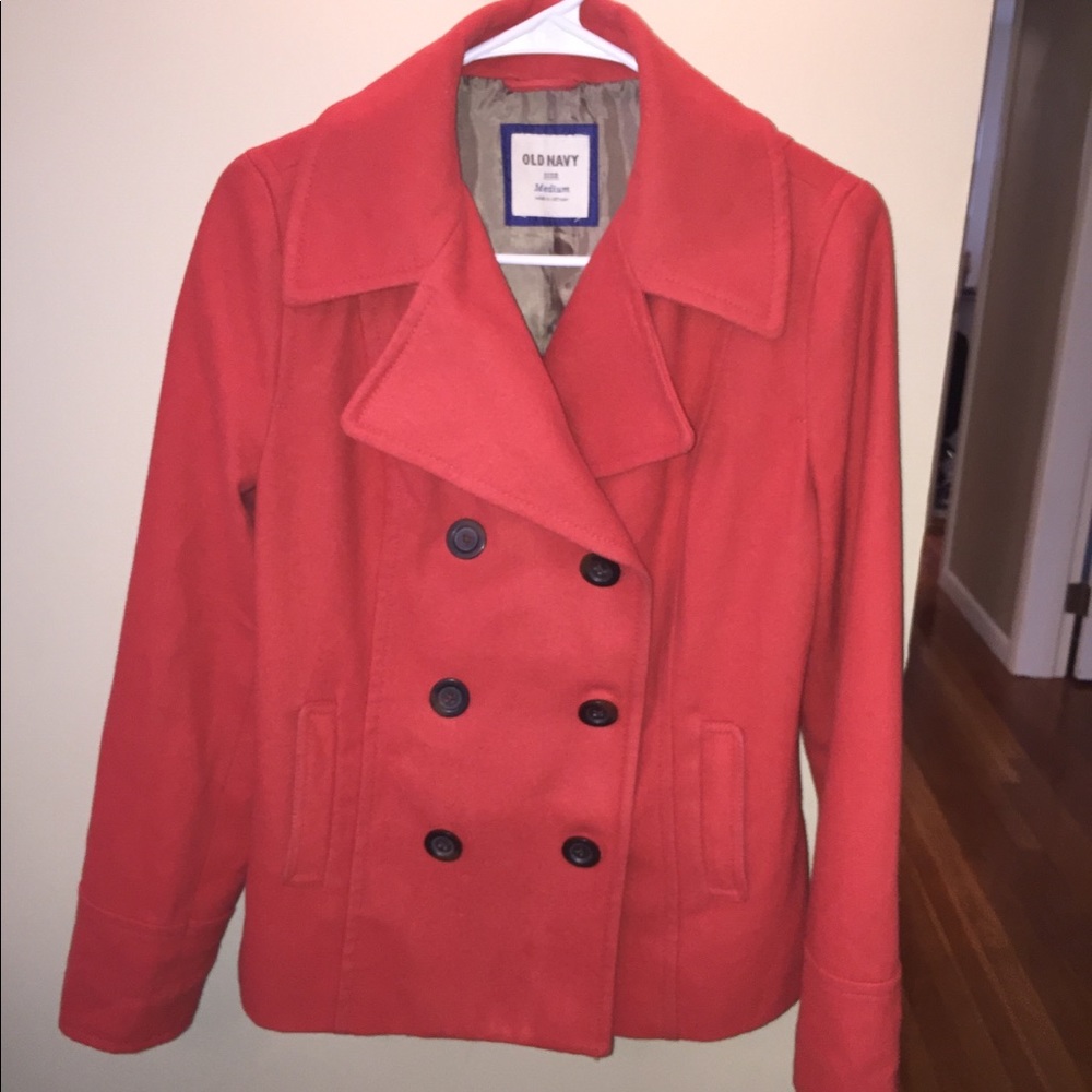 Orange Old Navy Peacoat