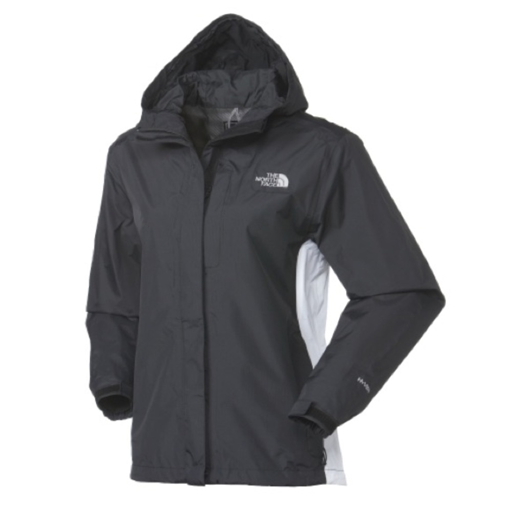 North Face Women's Black and White Rain Jacket