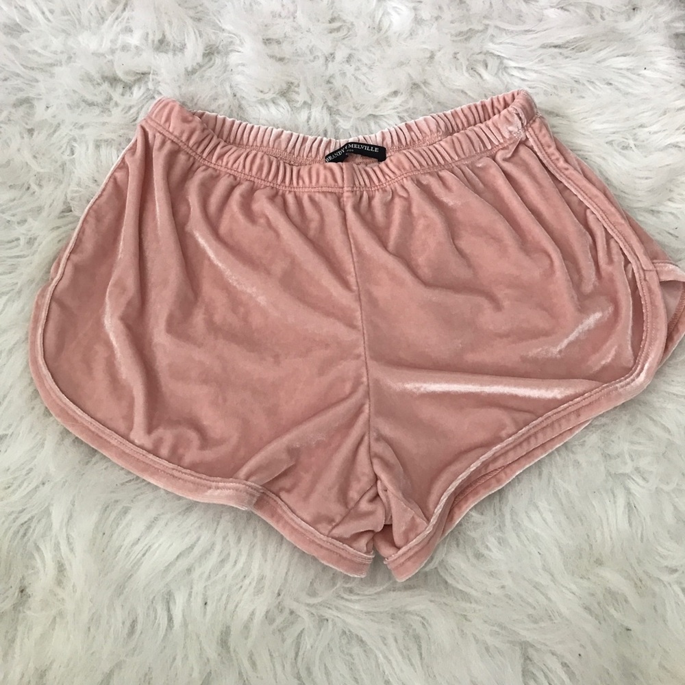 brandy melville velvet shorts