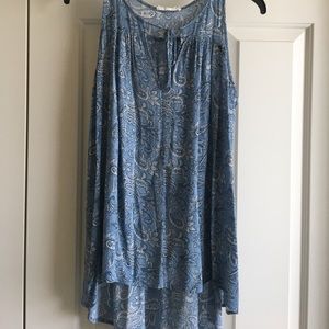 Blue paisley 'Lush' sleeveless top