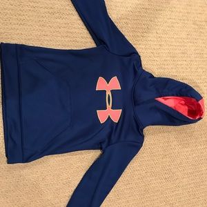 Blue and pink underarmour sweatshirt