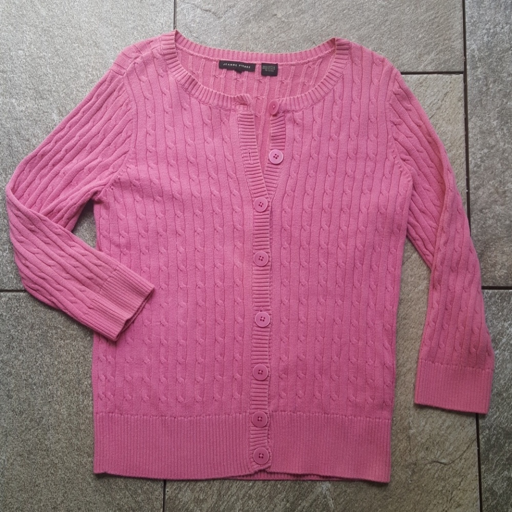 Pink Button Up Sweater