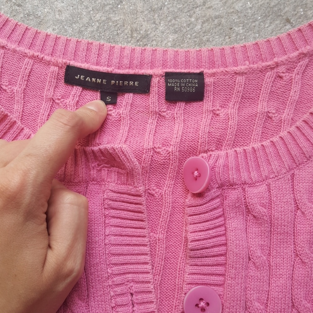 Pink Button Up Sweater - Picture 2 of 4