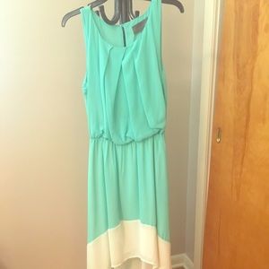Mint & cream high-low dress. New w/ tag!