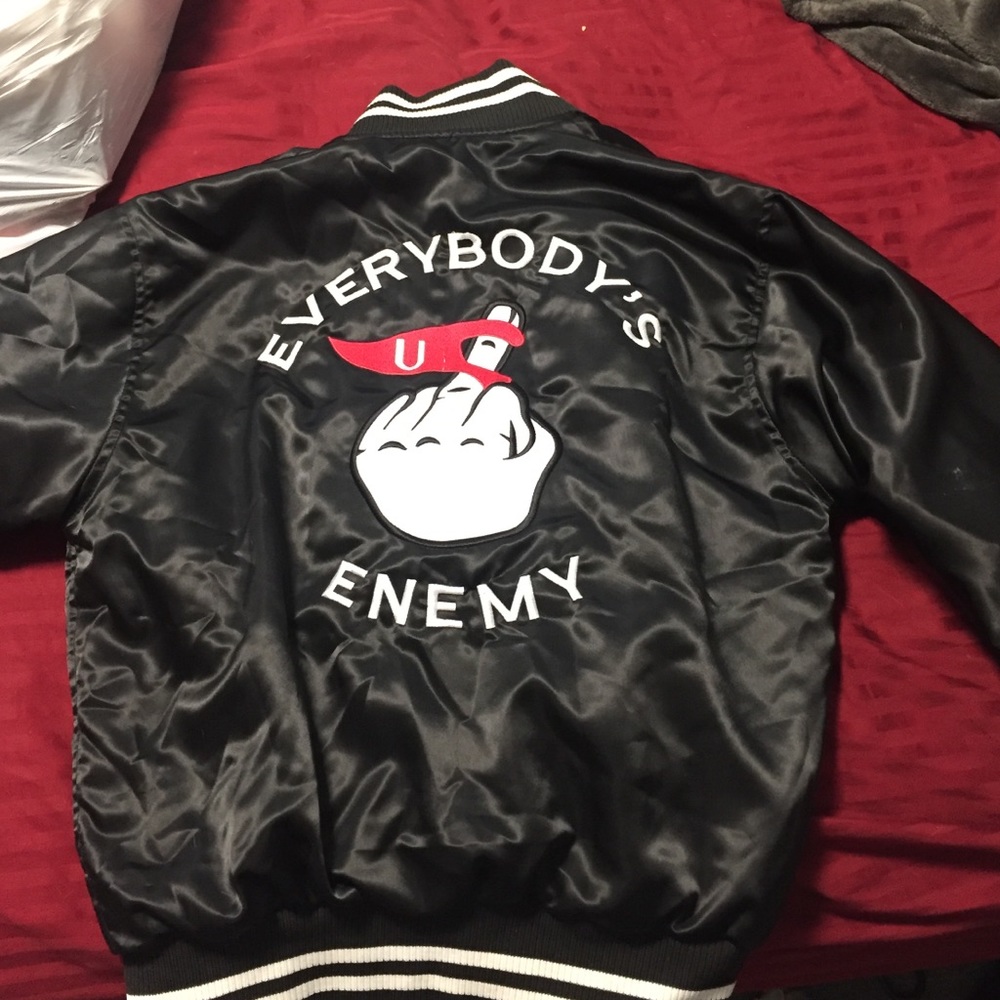 Black Satin bomber