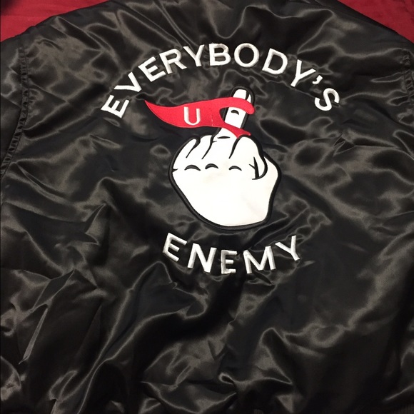Black Satin bomber - Picture 2 of 3