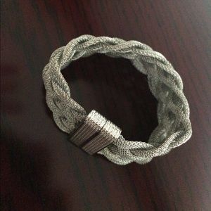Silver Braided Mesh Bracelet